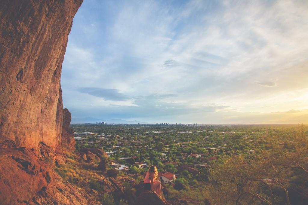 View from Camelback Mountain overlooking the Valley